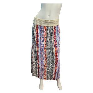 APII Boho Print Maxi Skirt Size 1X